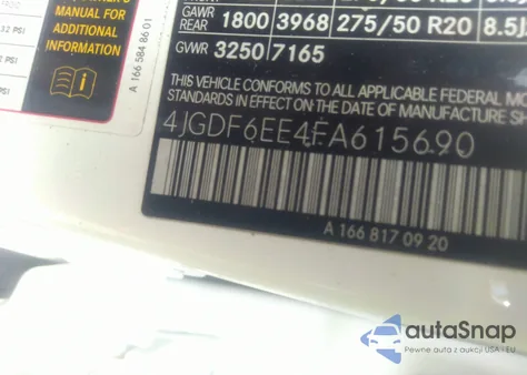 2015 Mercedes-Benz Gl 450 from USA, damaged, VIN 4JGDF6EE4FA615690